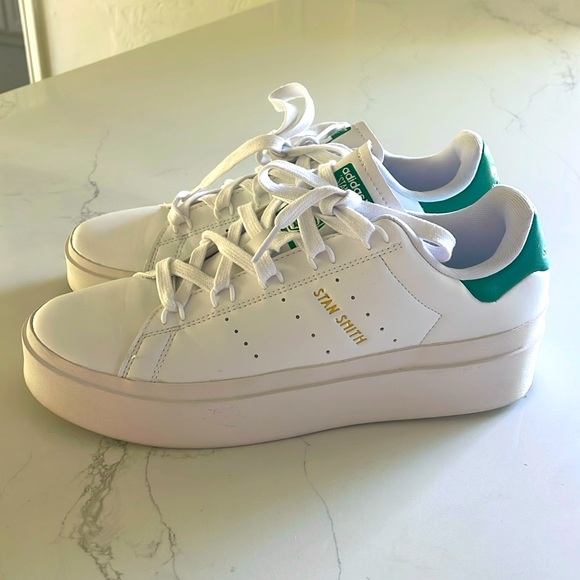 adidas Shoes - Adidas Stan smith white platforms. Barely worn. Size 9.5